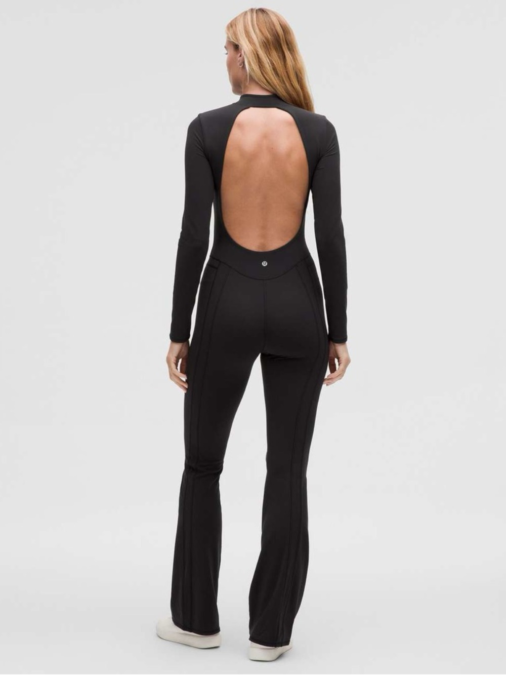 Define Mockneck Open-Back Onesie